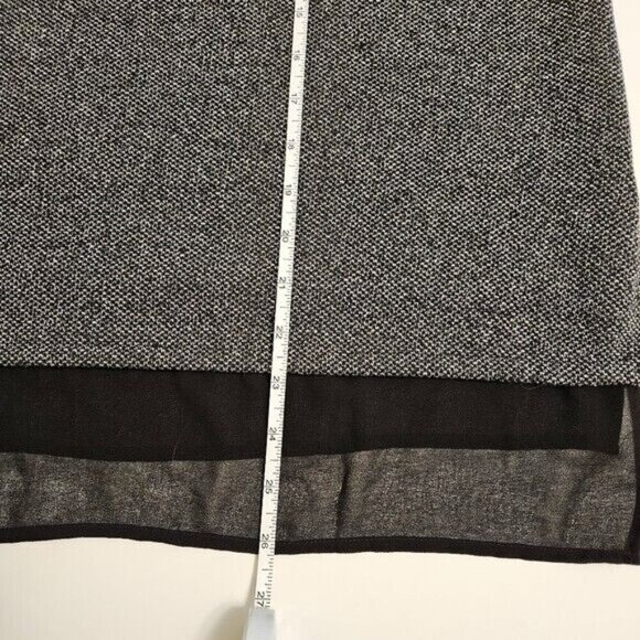 Intrend Max Mara Top Womens L Gray Black Pullover LS Lace Satin Sheer Whimsigoth - Picture 15 of 15